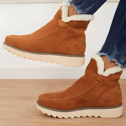 Women's Winter Ankle Slip-on Boots | Lined