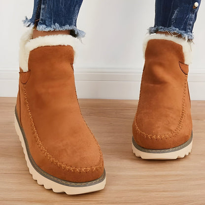 Women's Winter Ankle Slip-on Boots | Lined